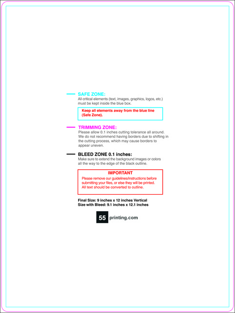 Postcard 9inx12in V Round Front guideline preview