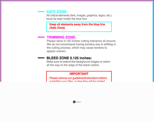55printing Poster 11inx14in H Download Template Guideline - Posters