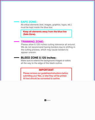 55printing Poster 11inx14in V Download Template Guideline - Posters