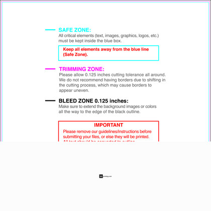 55printing Poster 12inx12in Download Template Guideline - Posters