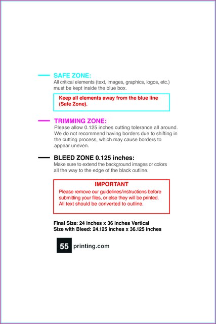 Posterwide 24inx36in V Front guideline preview
