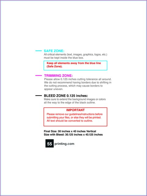 Posterwide 30inx40in V Front guideline preview