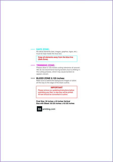Posterwide 30inx43in V Front guideline preview