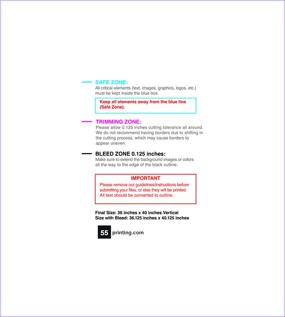 Posterwide 36inx40in V Front guideline preview