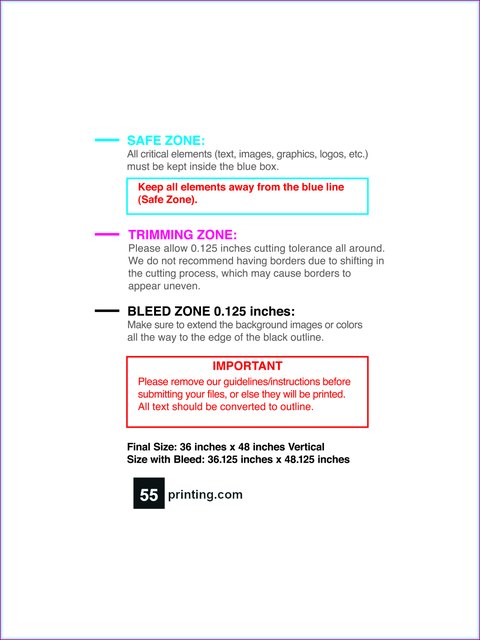 Posterwide 36inx48in V Front guideline preview