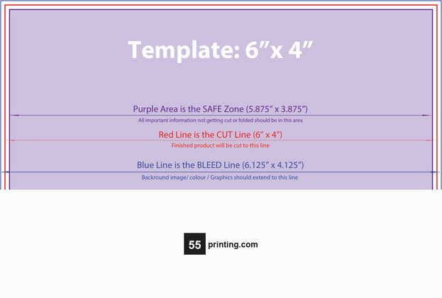 55printing Presentationfolders 4inx6in H Download Template Guideline - Presentation Folders