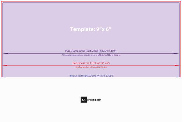 55printing Presentationfolders 6inx9in H Download Template Guideline - Presentation Folders