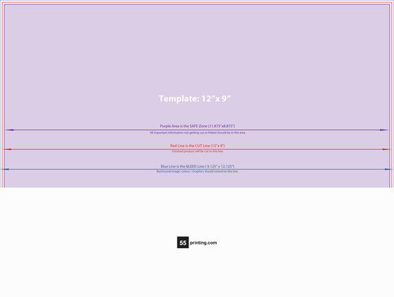 55printing Presentationfolders 9inx12in H Download Template Guideline - Presentation Folders