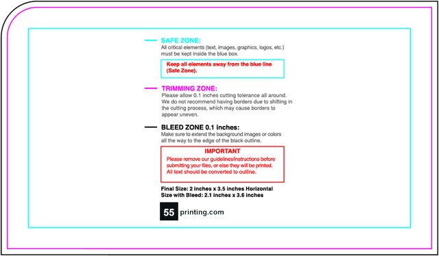 Specialty Shapes 2inx3.5in H Wink Back guideline preview