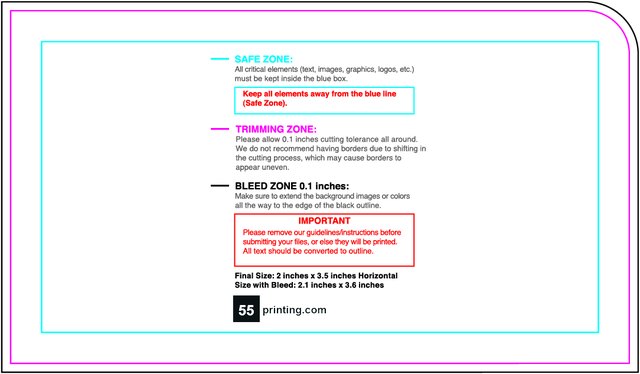 Specialty Shapes 2inx3.5in H Wink Front guideline preview