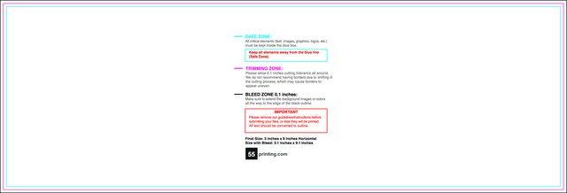 Specialty Shapes 3inx9in H Front guideline preview