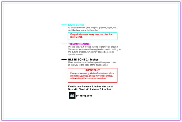Specialty Shapes 4inx6in H Front guideline preview