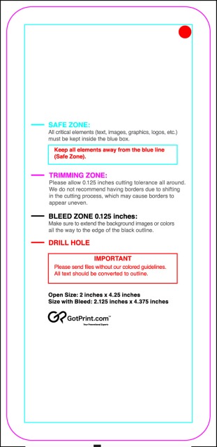 Hangtags 2inx4.25in R Round guideline preview