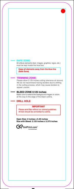Hangtags 2inx5.25in L Round guideline preview