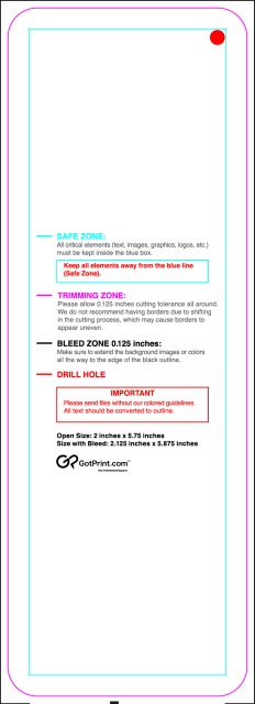 Hangtags 2inx5.75in R Round guideline preview