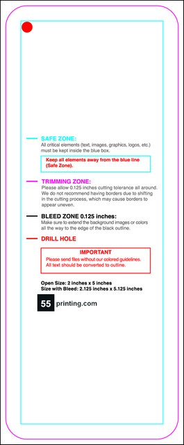 Hangtags 2inx5in L Round Front guideline preview
