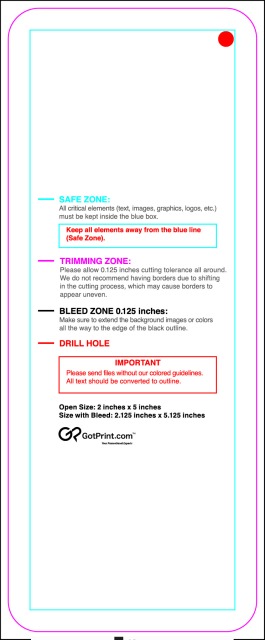 Hangtags 2inx5in L Round guideline preview