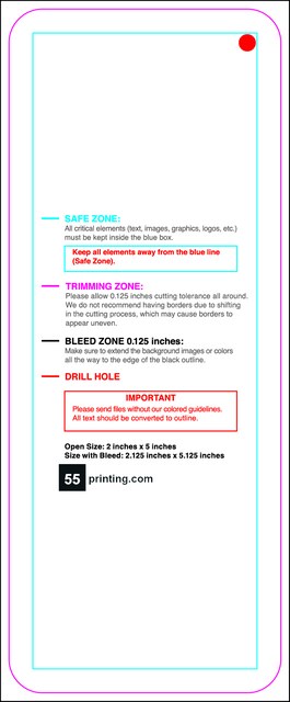 Hangtags 2inx5in R Round Front guideline preview