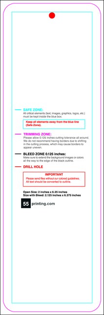 Hangtags 2inx6.25in C Round Back guideline preview
