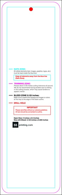 Hangtags 2inx6.5in C Round Front guideline preview