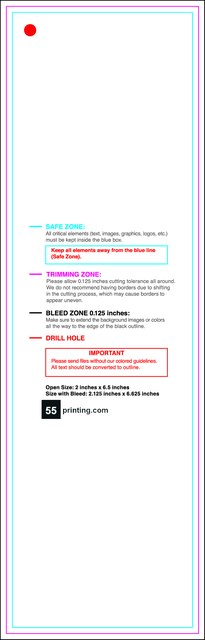 Hangtags 2inx6.5in L Front guideline preview
