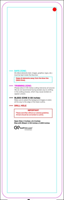 Hangtags 2inx6.5in R Round guideline preview