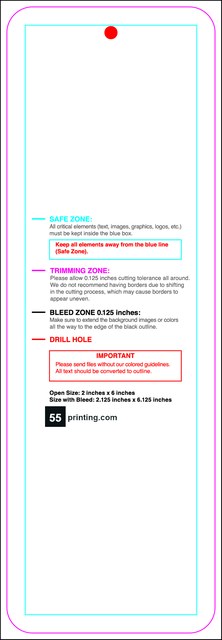 Hangtags 2inx6in C Round Front guideline preview