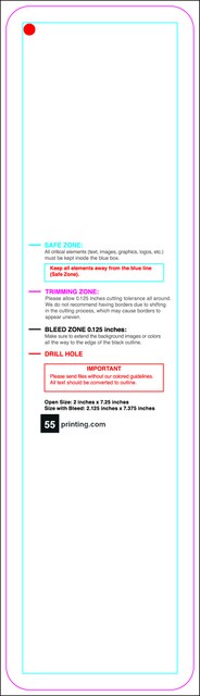 Hangtags 2inx7.25in R Round Back guideline preview