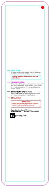 Hangtags 2inx7.75in L Round Back guideline preview