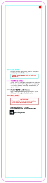 Hangtags 2inx8in R Round Front guideline preview