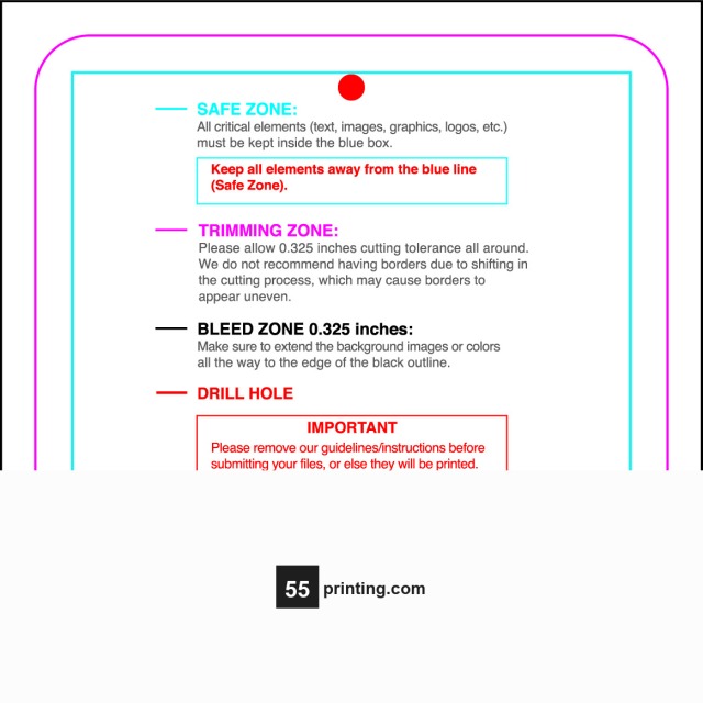 Hangtags 3inx3in C Round guideline preview