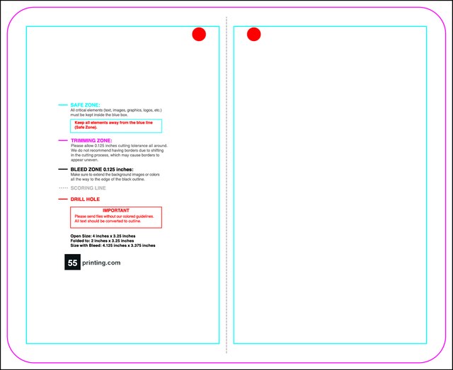 Hangtags 4inx3.25in Front Round Front guideline preview