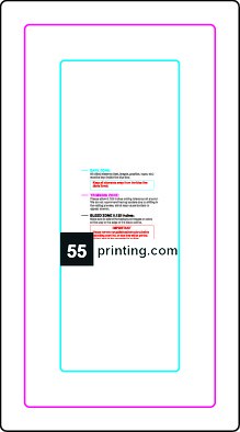 Rolllabel .5inx1in Rectangle V Front guideline preview