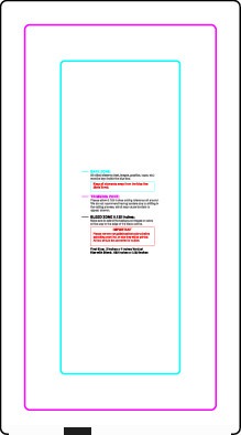 Rolllabel .5inx1in Rectangle V guideline preview