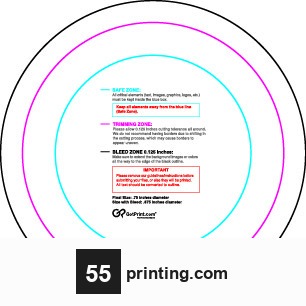 Rolllabel .75in Circle guideline preview