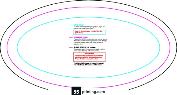 Rolllabel .75inx1.5in Oval H Front guideline preview