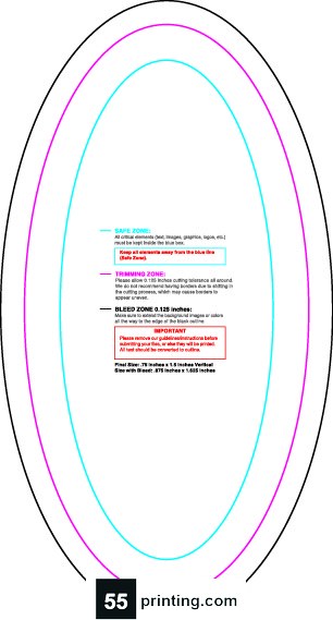 Rolllabel .75inx1.5in Oval V Front guideline preview