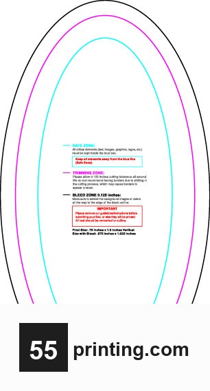 Rolllabel .75inx1.5in Oval V guideline preview