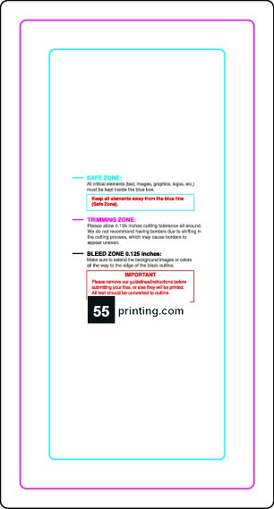 Rolllabel .75inx1.5in Rectangle V Front guideline preview