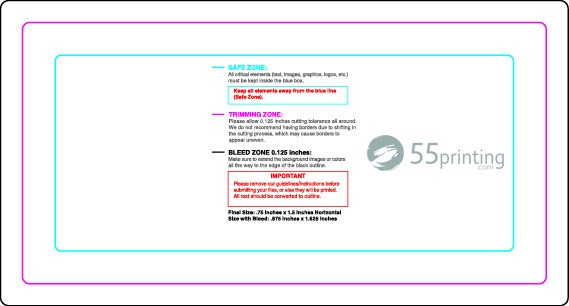 Rolllabel 0.75inx1.5in H guideline preview