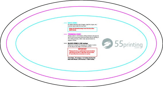 Rolllabel 0.75inx1.5in Oval H guideline preview
