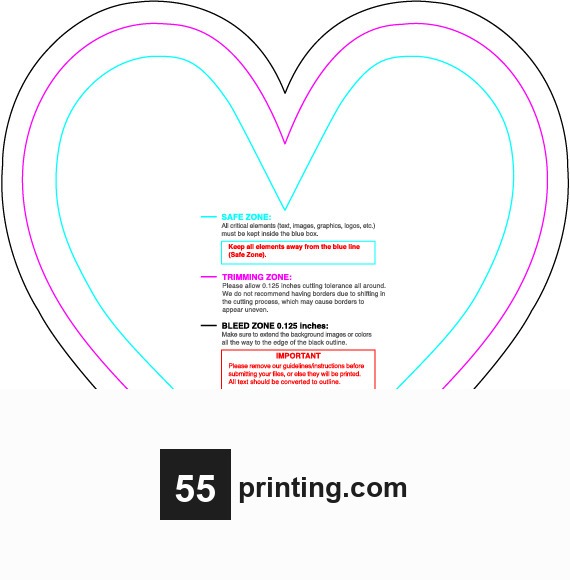 Rolllabel 1.5inx1.5in Heart guideline preview