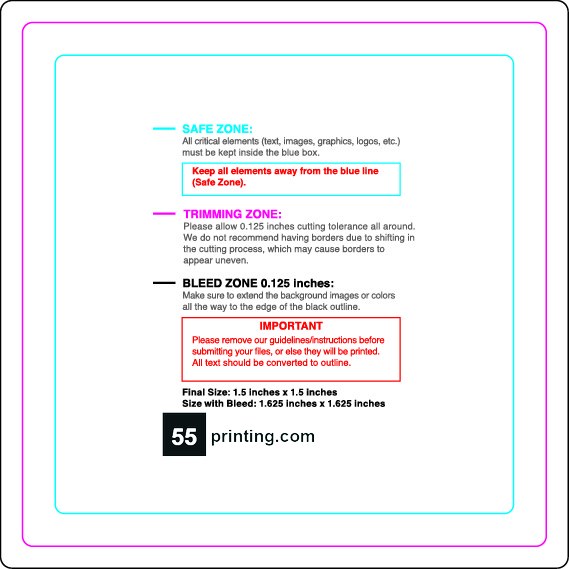 Rolllabel 1.5inx1.5in Square Front guideline preview