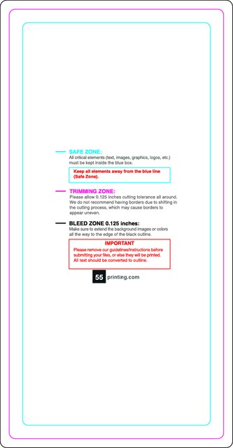 Rolllabel 1.5inx3in Rectangle V Front guideline preview