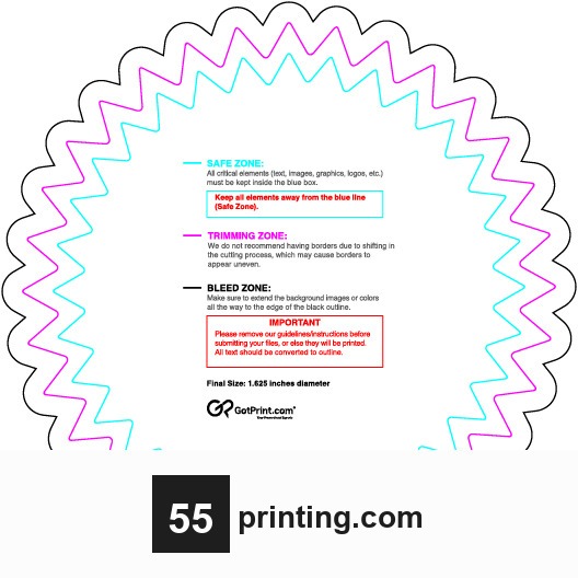 Rolllabel 1.625in Starburst guideline preview