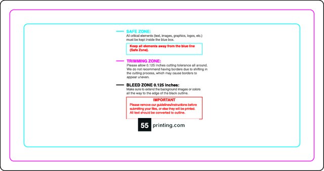 Rolllabel 1inx2in Rectangle H Front guideline preview