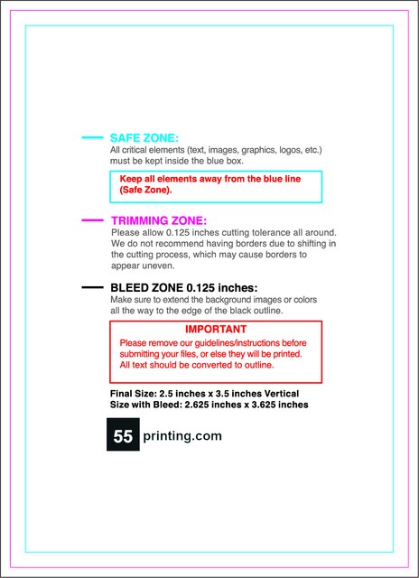 Rolllabel 2.5inx3.5in Rectangle V Front guideline preview