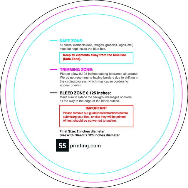 Rolllabel 2in Circle Front guideline preview