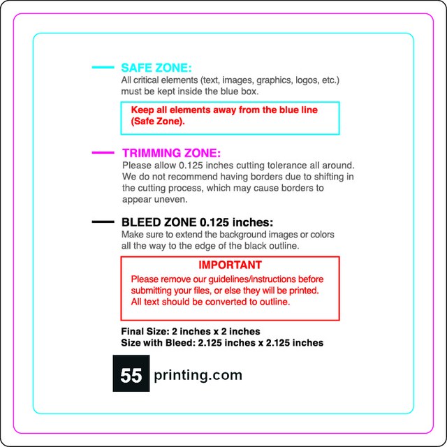 Rolllabel 2inx2in Square Front guideline preview