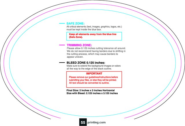 Rolllabel 2inx3in Oval H Front guideline preview